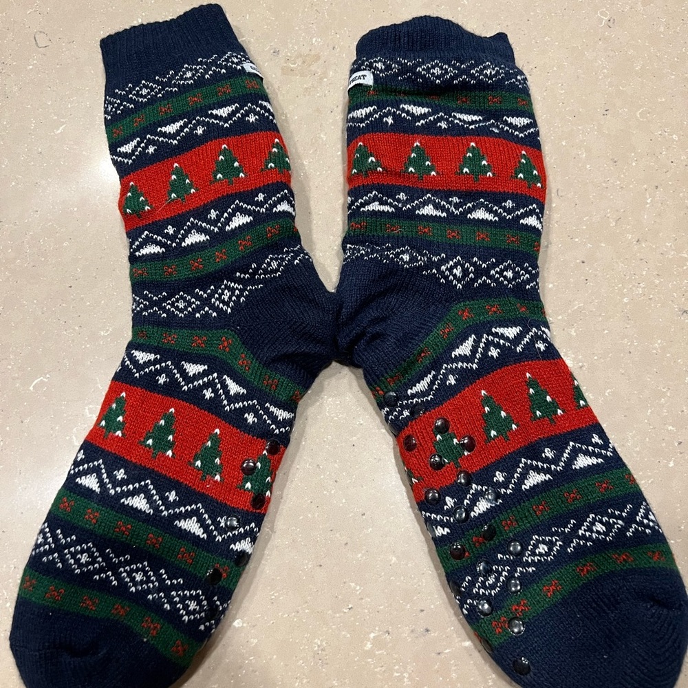 Warm Fuzzy Socks with rubber sole